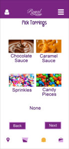 Toppings Screen