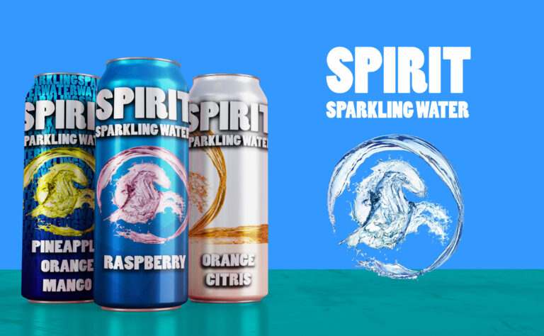 Spirit Sparkling Water Previous Packaging Mockup